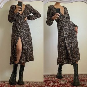 BOGOFREE H&M Leopard Wrap Dress